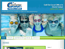 Tablet Screenshot of clearwaterpoolandspaclovis.com